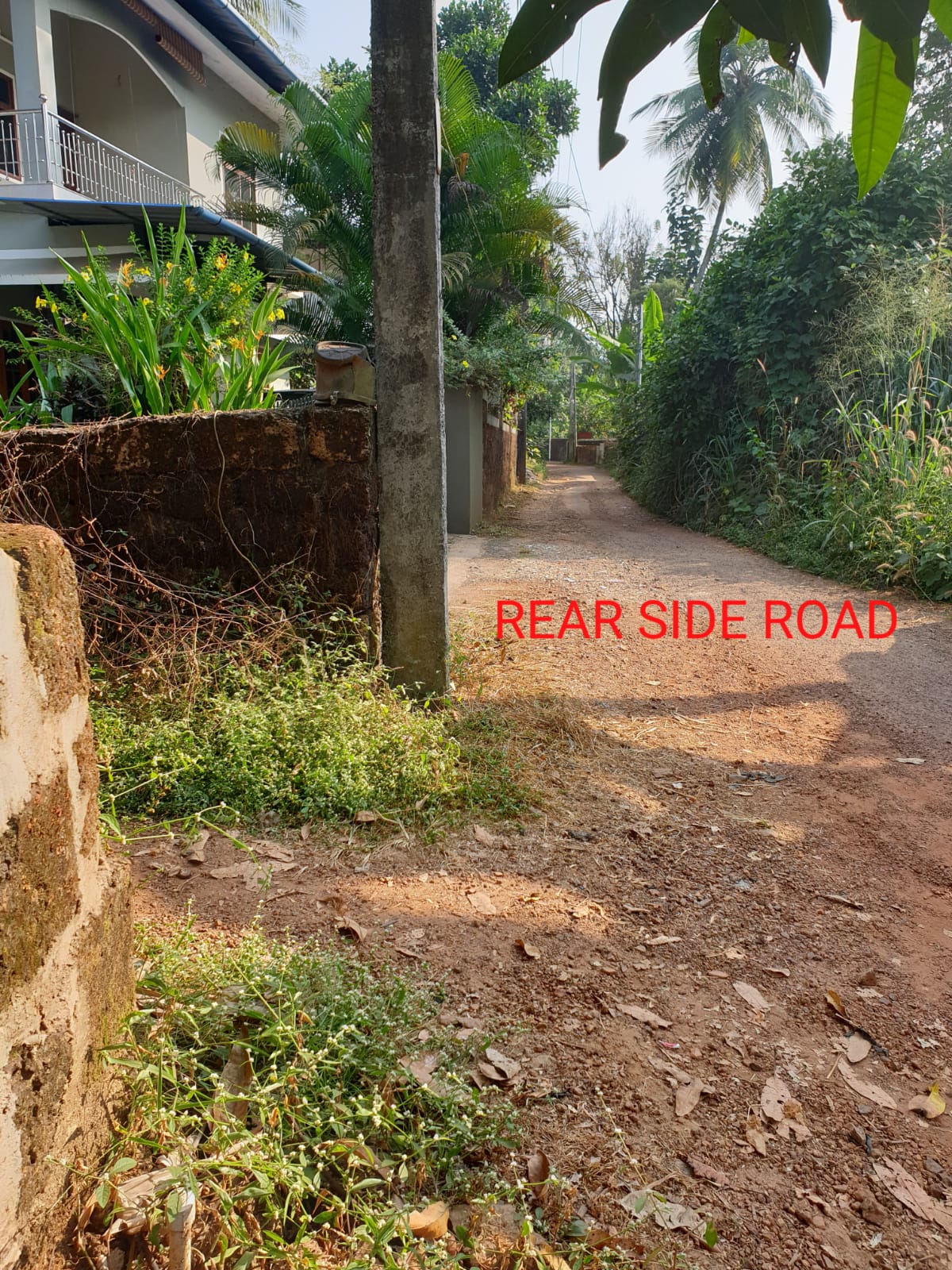 Rear side road